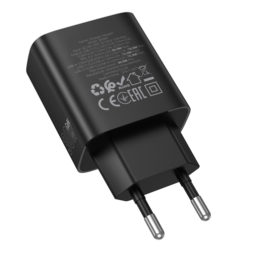 Купити Мережевий Зарядний Пристрій Borofone BA98A 2USB-C/1USB PD/QC 30W Led Display, 4