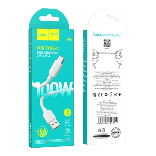Купить USB Hoco X96 Type-C 6A 100W, 2
