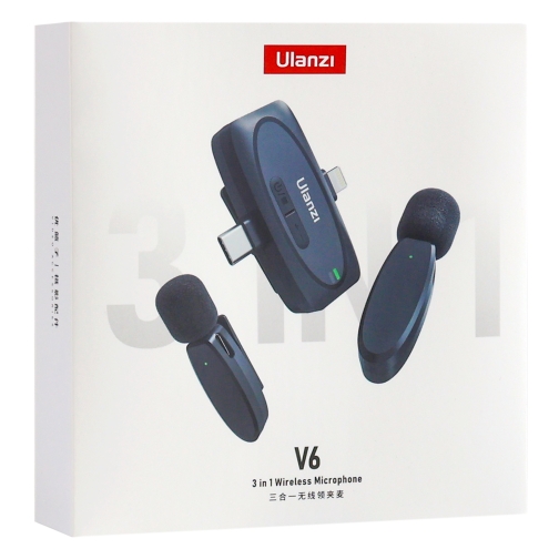 Купить Беспроводной Петличный Микрофон Ulanzi V6 3 в1, 2