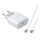 Купити Сетевое Зарядное Устройство For IP PD35W 16 Pro Max+Type-C to Type-C 1:1 Бiлий