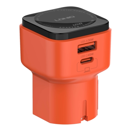 Купити Мережевий Зарядний Пристрій LDNIO Q2420 GAN 45W+Type-C to Type-C