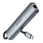Купити Хаб USB Borofone DH16 6-в-1 Type-C to HDMI+PD+USB3.0+USB2.0*2+RJ45(L=0.15M), 3