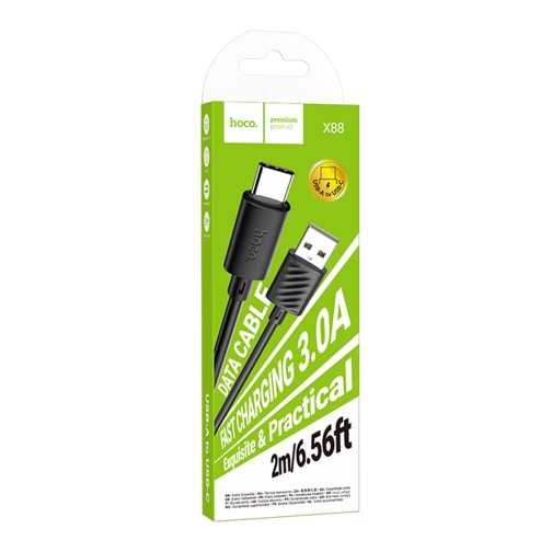 Купити Кабель USB Hoco X88 Gratified Type C 3A 2m, 3