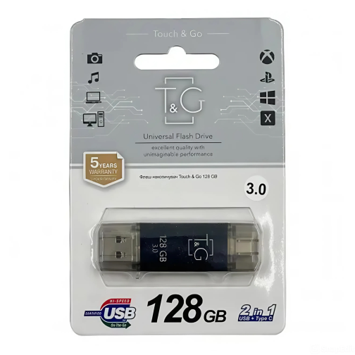 USB Flash Drive 3.0 T&G 128gb USB/Type C 009 превью 2