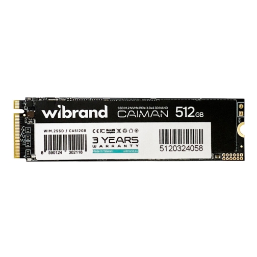Купити SSD M.2 Диск Wibrand Caiman 512GB NVMe 2280 PCIe 3.0 3D NAND, 2