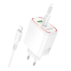 Купить Сетевое Зарядное Устройство Borofone BA89A 1USB-C/1USB PD/QC 30W+Type-C to Lightning, 3