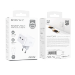 Купить Сетевое Зарядное Устройство Borofone BA76A Source PD/QC 35W Type-C to Lightning Мятая упаковка