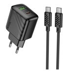 Купити Мережевий Зарядний Пристрій Hoco CS25A 1USB-C/1USB PD/QC 20W+Type-C to Type-C