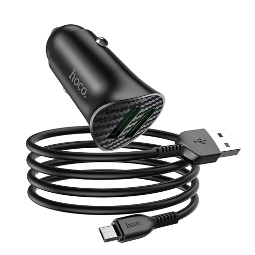 Купити Автомобільний Зарядний Пристрій Hoco Z39 QC3.0 Micro 2USB, 2