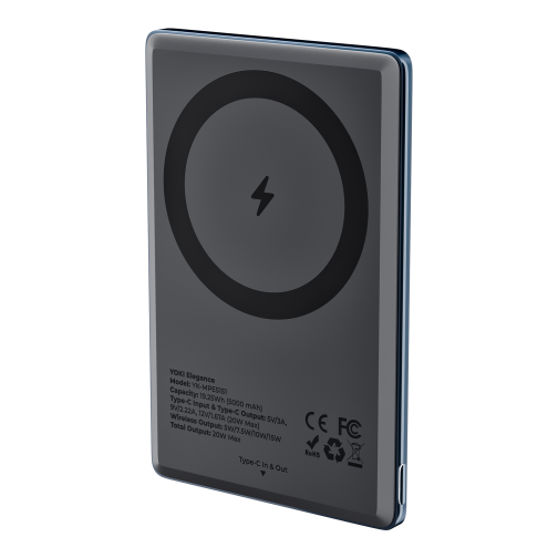 Магнітна Універсальна Мобільна Батарея YOKI Elegance 15W 5000 mAh YK-MPE515 превью 12