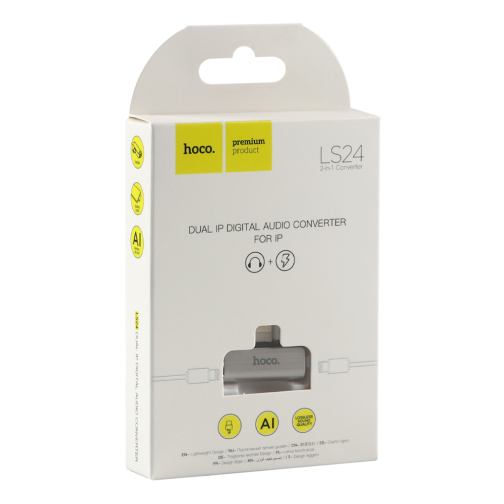Перехідник Hoco LS24 Dual Lightning Converter