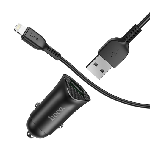 Купить Авто Зарядное Устройство Hoco Z39 QC3.0 Lightning 2USB, 4