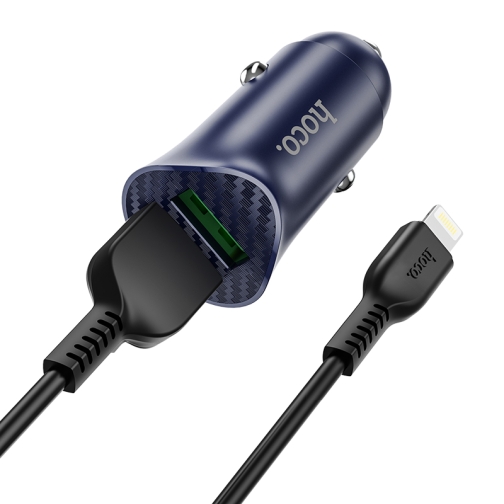 Купить Авто Зарядное Устройство Hoco Z39 QC3.0 Lightning 2USB, 5