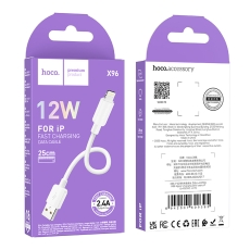 Купити Кабель USB Hoco X96 Lightning 2.4A 0.25m Купити Кабель USB Hoco X96 Lightning 2.4A 0.25m
