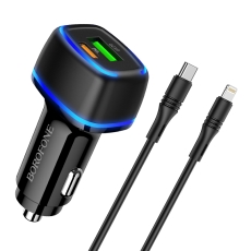 Купити Автомобільний Зарядний Пристрій Borofone BZ14A PD20W+QC3.0 Type-C to Lightning 3A, 4