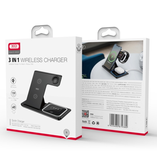 Купить Беспроводное Зарядное Устройство XO WX023 3 в 1 For iP Watch, 5