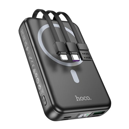 Купити Універсальна Мобільна Батарея Power Bank Hoco DB59 Guardian 22.5W+PD20W magnetic 15W with display and cable 10000mAh, 3