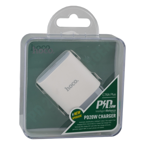 Купить Сетевое Зарядное Устройство Hoco C76A Plus PD 20W 3A, 2