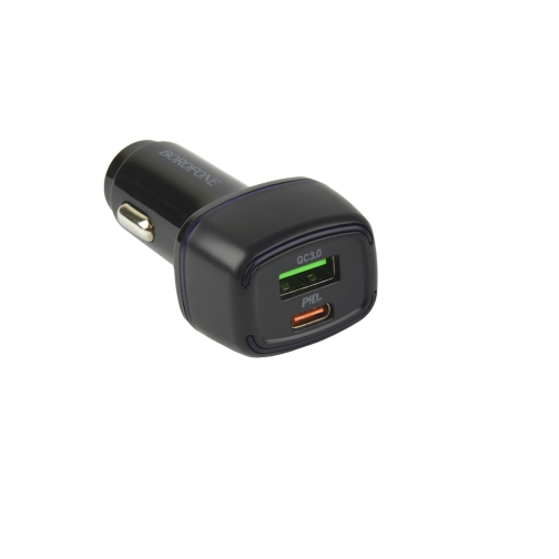 Купить Авто Зарядное Устройство Borofone BZ14A PD20W+QC3.0 Type-C to Type-C 3A, 7