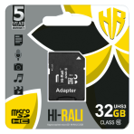 Купить Карта Памяти Hi-Rali MicroSDHC 32gb UHS-3 10 Class & Adapter