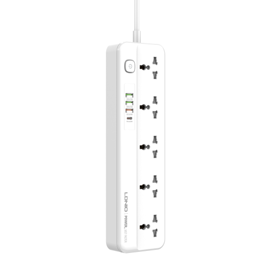 Мережевий Подовжувач LDNIO SC5415 1USB-C PD20W / 3USB-A QC18W / 5 Sockets 2m