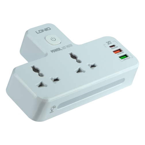 Купить Сетевой Переходник с Ночником LDNIO SC2311 1USB-C / 2USB-A QC/PD20W / 2 Sockets/ Led lamp