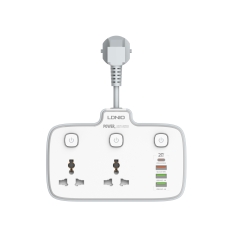 Купити Мережевий Подовжувач LDNIO SC2413 2 universal ports/1PD/1QC/2 auto ID