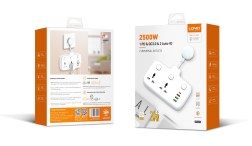 Мережевий Подовжувач LDNIO SC2413 1USB-C / 3USB-A QC/PD20W / 2 Sockets превью 2
