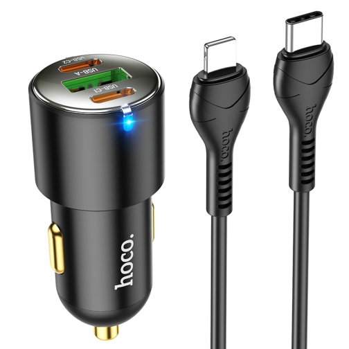 Купить Авто Зарядное Устройство Hoco NZ6 PD45W Type C to Lightning, 2