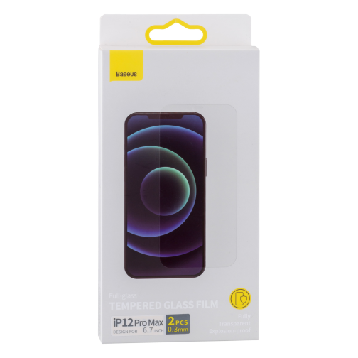 Захисне скло Baseus 0.3 mm для iPhone 12 Pro Max (2 шт) SGAPIPH67N-LS02