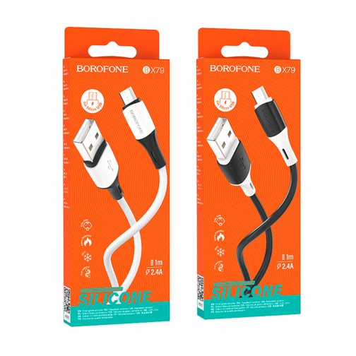 Кабель USB Borofone BX79 Silicone Micro 2.4A превью 2