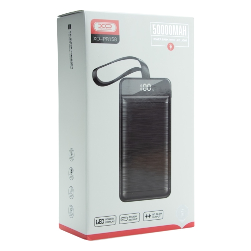 Купити Універсальна Мобільна Батарея Power Bank XO PR158 QC22.5W PD20W digital display, with light, 50000 mAh, 2