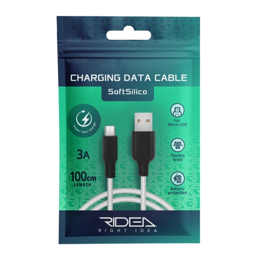Купити Кабель USB Ridea RC-M114 Soft Silico Micro 3A, 2