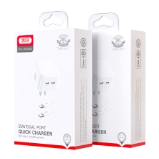 Купити Мережевий Зарядний Пристрій XO L102 EU Dual type-C port 35W Type-C to Lightning