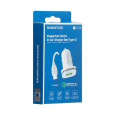 Купити Автомобільний Зарядний Пристрій Borofone BZ12A QC 3.0 Type-C