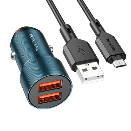 Купити Автомобільний Зарядний Пристрій Borofone BZ19 Wisdom Micro 2.4A, 3