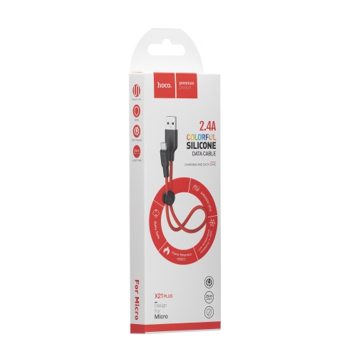 Купить USB Hoco X21 Plus Silicone Micro 0.25m, 6
