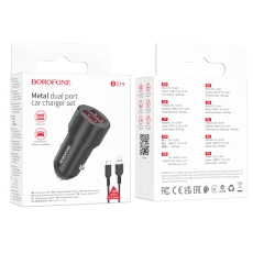 Купити Автомобільний Зарядний Пристрій Borofone BZ19 Wisdom Type C 2.4A