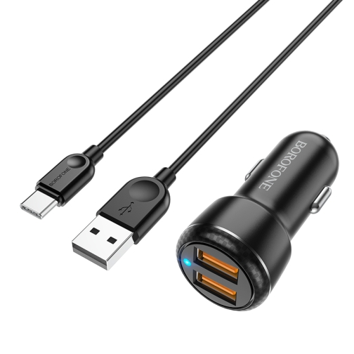 Купити Автомобільний Зарядний Пристрій Borofone BZ17 QC3.0 18W Type C, 2