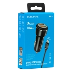 Купить Авто Зарядное Устройство Borofone BZ17 QC3.0 18W Micro