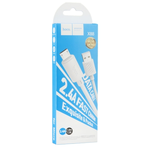 Купити Кабель USB Hoco X88 Gratified Micro 2.4A, 4
