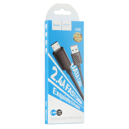 Кабель USB Hoco X88 Gratified Micro 2.4A превью 5