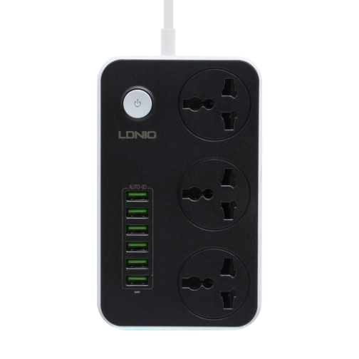 Купити Мережевий Подовжувач LDNIO SC3604 6USB-A / 3 Sockets 2m, 3