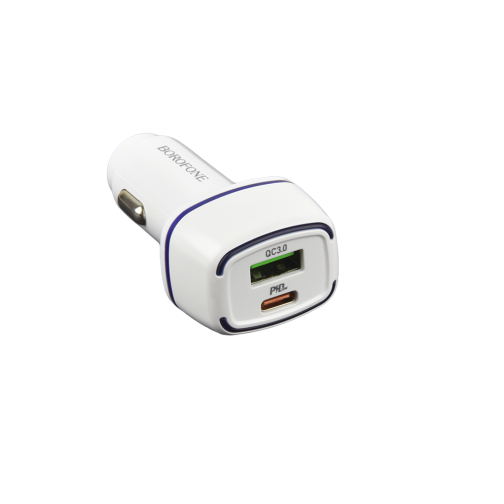 Автомобільний Зарядний Пристрій Borofone BZ14A PD20W+QC3.0 3A превью 4