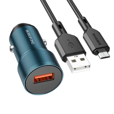 Купити Автомобільний Зарядний Пристрій Borofone BZ19A Wisdom QC3.0 18W Micro Купити Автомобільний Зарядний Пристрій Borofone BZ19A Wisdom QC3.0 18W Micro