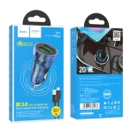 Купити Автомобільний Зарядний Пристрій Hoco Z47 Transparent QC3.0 18W Type C, 2