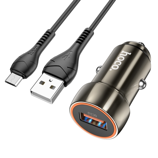 Купить Авто Зарядное Устройство Hoco Z46 QC3.0 18W Micro, 3