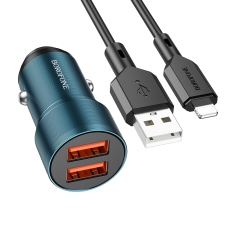 Купити Автомобільний Зарядний Пристрій Borofone BZ19 Wisdom Lightning 2.4A, 3 Купити Автомобільний Зарядний Пристрій Borofone BZ19 Wisdom Lightning 2.4A, 3