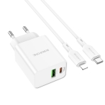 Купити Мережевий Зарядний Пристрій Borofone BA69A Resource PD20W+QC3.0 Type-C to Lightning, 2