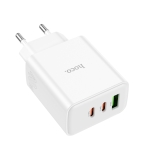 Купить Сетевое Зарядное Устройство Hoco C126A Pure PD+QC 40W(2C1A), 2